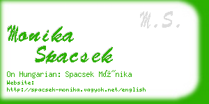 monika spacsek business card